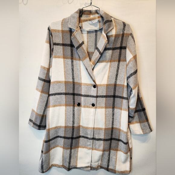 Double Take Oversized Double Breasted Blazer Coat Lightweight Trendy XL - Picture 3 of 8